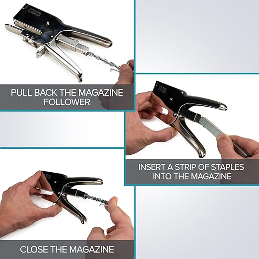 IDL Packaging Heavy Duty Staples for Plier HSP-12 - 7/16" x 1/4" x 0.04" (10 Boxes, 50000 Pcs) - Non-Rusting Stainless Steel & Zinc-Plated Steel Industrial Staples