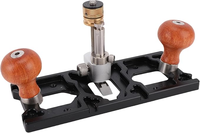 Fabater Router Plane, Handheld Adjustable Woodcraft Trimming Tool, Aluminum Alloy Depth Stop Planer, Slotting Hand Planer for Woodworking