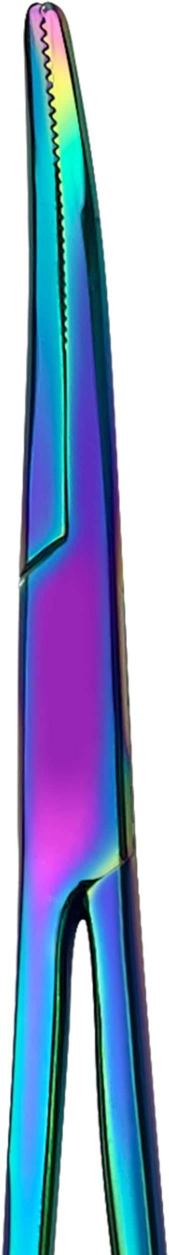 Bandage, Castroviejo, & Iris Scissors, & Kelly, & Mosquito Forceps Rainbow - Stainless Steel, DIY Crafting Scissors and Forceps Multicolors (Mosquito Forceps, 5 inches Curved)