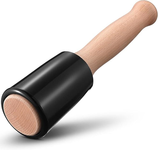 Wood Carving Mallet – 15oz Non-Marring Urethane Head Mallet for Woodworking, Ergonomic Beechwood Handle Wood Carving Hammer for Chisels, Joinery, Dovetails, Mortise & Tenon