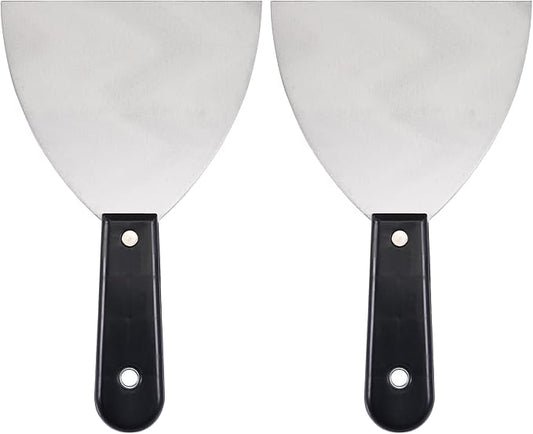 uxcell Putty Scraper 5" Spatula Drywall Repair Spreader Stainless Steel Blade Black Handle 2Pcs