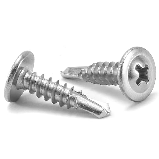 #10 x 3/4" Sheet Metal Screws 100PCS 410 Stainless Steel Truss Head Fast Self Tapping Screws by SG TZH