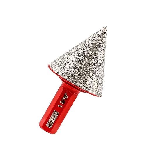 DT-DIATOOL Diamond Beveling Chamfer Bit 1-3/16 Inch with Hex Shank for Tile Porcelain Ceramic Granite Marble Existing Holes Enlarging Polishing Shaping Trimming Repairing