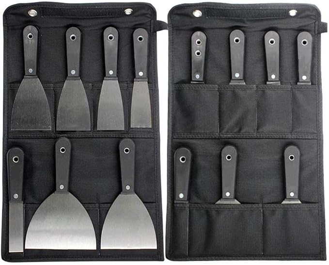 Meichoon 7 Piece Putty Knife Set - Drywall and Spackle Knife, Wall Scraper for Home DIY Tools - 1, 1-1/2, 2, 2-1/2, 3, 4, 5 Inch Sizes - DF05