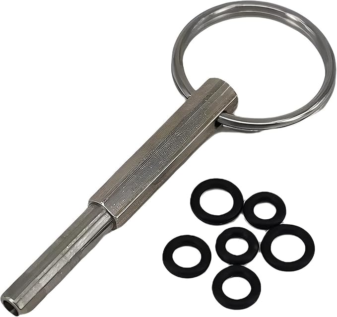 Universal Coffee Machine Wrench Set with Rubber Ring, Compatible with Jura, Krups, AEG & Other Oval Portafilter Espresso Machines, Repair Tool Kit for Home Baristas