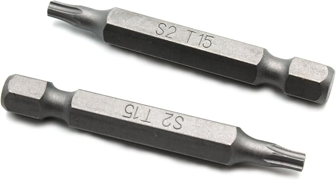 TEMO 25 pc T15 Torx Star Head Screwdriver Bit Set, S2 Steel 6 Point T-15 2 Inch Screwdriver Insert Bits