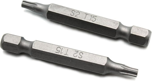 TEMO 25 pc T15 Torx Star Head Screwdriver Bit Set, S2 Steel 6 Point T-15 2 Inch Screwdriver Insert Bits
