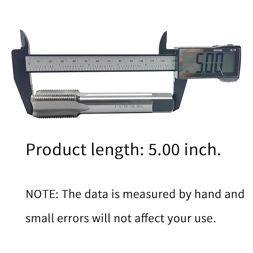 Lzcdelyxiao 1-1/16"-16 Tap UN Right Hand Straight Flute Thread Tap Machine Tap Nominal Diameter 1-1/16" Thread Per Inch 16 Fin Thread Tolerance Grade 2B Tapping Thread High Speed Steel HSS