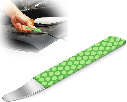 4140 Steel Pry Tool, Auto Trim Removal Tool Pry Bar for Vehicle Door Panel, Audio Radio Panel, Dashboard Repair Upholstery Tool, Pack of 1 Green