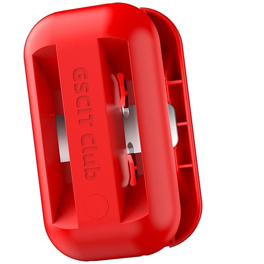 GSCIT Club Banding Trimmer with Tungsten Carbide Blades, Hand Planer Edge Bander for Burrs, Wood Chamfering Fillet Scraper, Edge Banding Cutter for PVC ABS Melamine (Red)