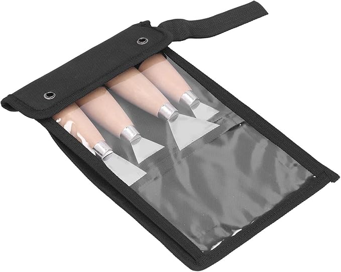 Putty Knife, Paint Scraper Spackle Wall Repair 4 Pcs Putty Knife Scrapers Stainless Steel Spackle Knife Metal Scraper Tool for Drywall Finishing, Plaster Scraping, Decals