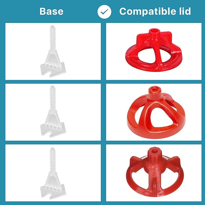 Professional Tile Leveling System Kit竊똀nti-Loosening Spacers/Wall, Bathroom Tiling - 1/16" Precision Alignment & Grout Spacing Tools(2000base, 1/16)