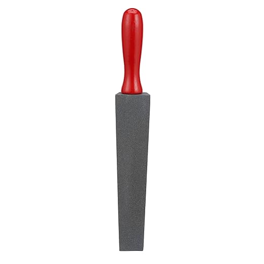 Norton Crystolon Utility File Sharpening Stone with Wooden Handle, Premium Silicon Carbide, 14'' Overall Length, Grit Coarse