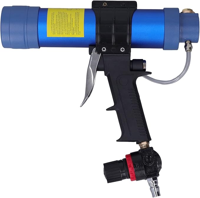 310ML 1/4in Caulk Gun, Cartridge Hand Air Caulking Gun Glass Glue Sealant Gun Cartridge Air Gun Pneumatic Caulking Gun Cartridge Extended Nozzle
