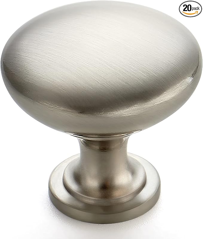 Ravinte 20 Pack Kitchen Cabinet Knobs Dresser Knobs Satin Nickel Drawer Pulls Brushed Nickel Door Handles for Drawer Cupboard and Dresser