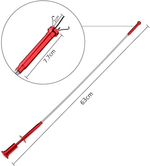 20 lb Telescoping Magnetic Pickup，Claw Magnetic Pick-up Tool 4 Claws with Bright LED Light Flexible Spring Magnet Grab Grabber Fingers Prongs for Garbage Pick up arm Extension