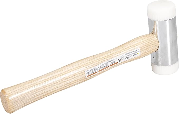 VAUGHAN Nylon Face Hammer, Chrome Plated Zinc Alloy Head, 2 Lbs, NT175, VN58414