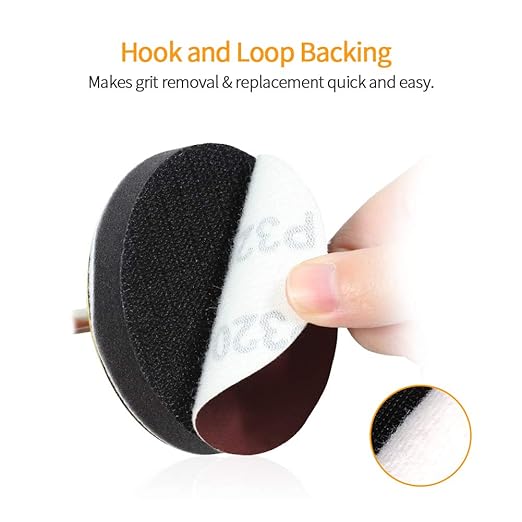 SPEEDWOX Hook and Loop Sanding Discs 100pcs 3 Inch 320 Grit Sandpaper for Wood Drill Grinder Rotary Tools No Hole