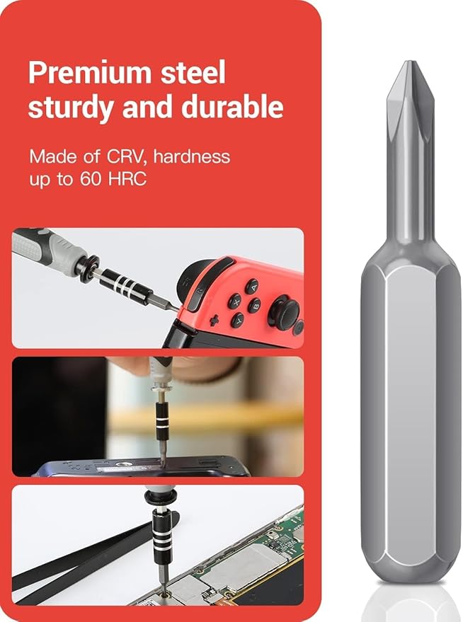 Screwdriver Set ??Precision Screwdriver Bit Sets 130 in 1, Mini Hex Phillips Torx Slotted Screwdriver Bit Set with Tool Box, Ideal for Electronics, Laptop, iPhone, Jewelers and More(130-IN-Red)