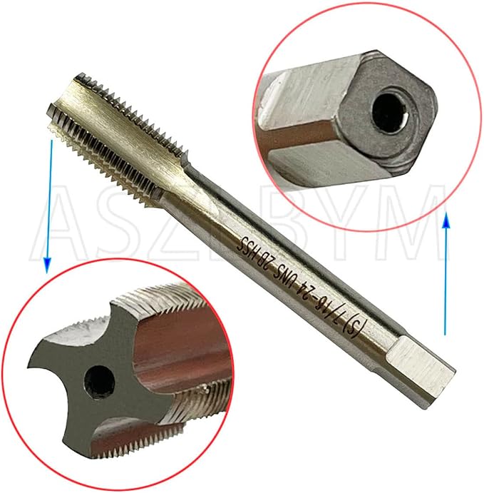 ASZLBYM 7/16-24 HSS Tap And Die Set竊?UNS Machine Thread Tap and UNS Round Thread Die Right Hand