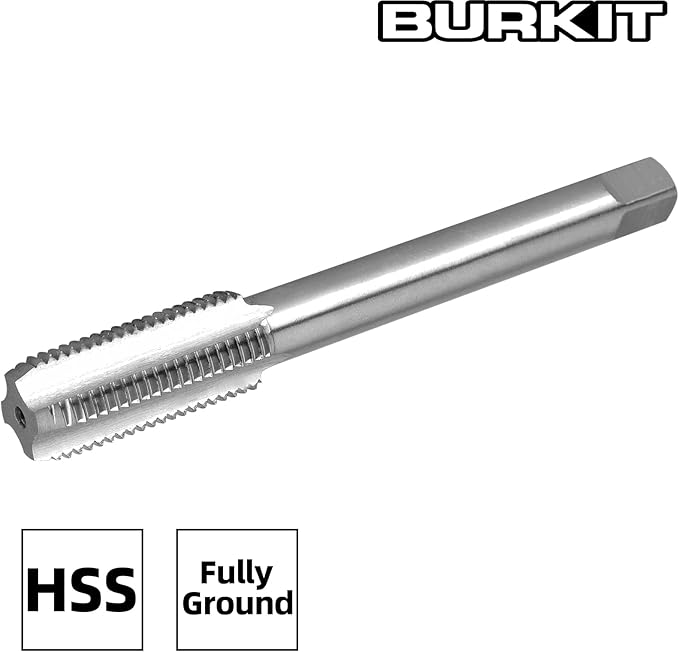 Burkit M14 X 1 Thread Tap Left Hand, HSS M14 x 1.0 Straight Fluted Machine Tap