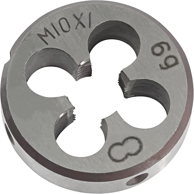Aceteel M10 x 1 Metric Round Die, Machine Thread Die M10 X 1.0mm Right Hand