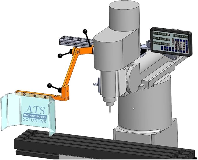 Ram Mount Milling Machine Safety Guard, Standard Model, No Interlock. Part # MG-3 by ATS Machine Safety Solutions