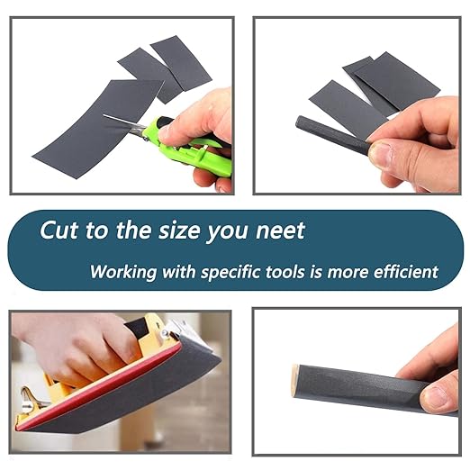 30Pcs 9 x 3.6 Inchs 320 Grit Wet and Dry Handmade Universal Sanding Sheets, Suitable for Woodworking Furniture/Automobiles/Metal/Lacquer Polishing Sandpaper