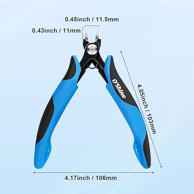 O?셎hine Double-Edged Sprue Cutter for Beginner, Sharp Model Nippers for Plastic Models, Gunpla Gundam Hobby Model Kit Nippers Clippers, A Plastic Sheath Included