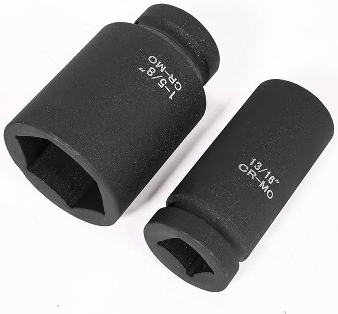 Stark USA 22-Pieces 3/4 Inch Drive Deep Impact Socket Set Cr-Mo Steel SAE Socket Extension Bar Sliding T-Bar (7/8" to 2" inch) with Carrying Case