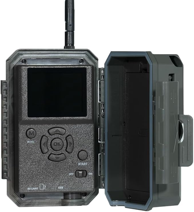 Trail Camera P80 Pro, WiFi Bluetooth, Super-Low-Light Sensitivity, 120째 View Angle, 48MP 1296p Game Camera, No Glow Night Vision, Motion Activated, Waterproof