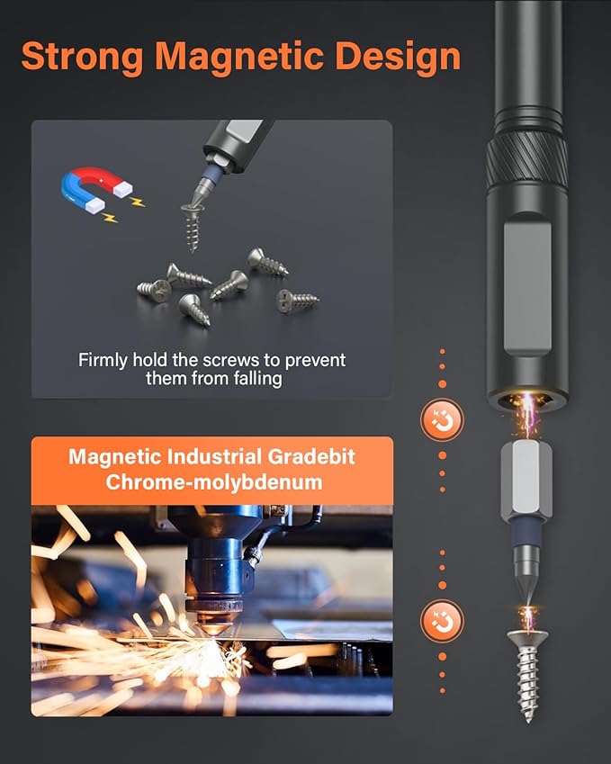 24 in 1 Magnetic Ratchet Screwdriver Set, DIY Mini Screwdriver Set, Multi Bit Magnetic Drive Set with Detachable Ratchet Handle, Portable Repair Tool Kit for Furniture Computer Bicycle