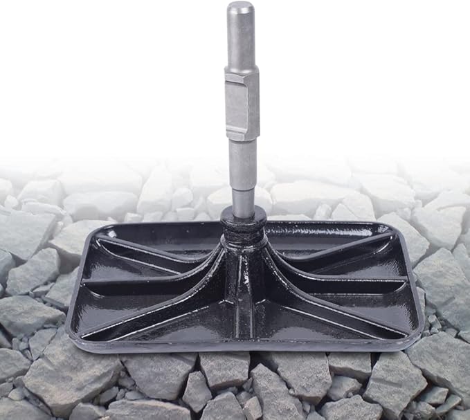 Jack Hammer Compactor Plate, Steel Tamper Rammer Plate with Thickened Chassis, Chassis & Rod Detachable, Snoring Tablet for House Foundation Tamping, Site Foundation Tamping, Tree Root Tamping, Etc