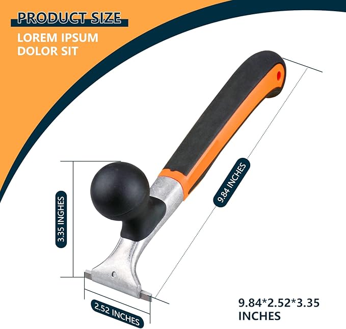Premium Ergonomic Carbide Scraper Tool,2.5-inch,Heavy-Duty Paint Scraper, Wood and Floor Scraper for Removing Varnish, Glue, Rust, Paint, Resin, Dry Glaze, Stains, Putty, and Scratches