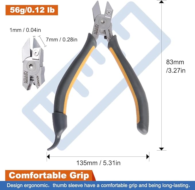 Model Nippers for DIY Model Building Replaceable Blade, Gundam Model Tools for Plastic Models, Ultra-thin Single-edged Non-slip Grip, Sharp Cutters, KJ025