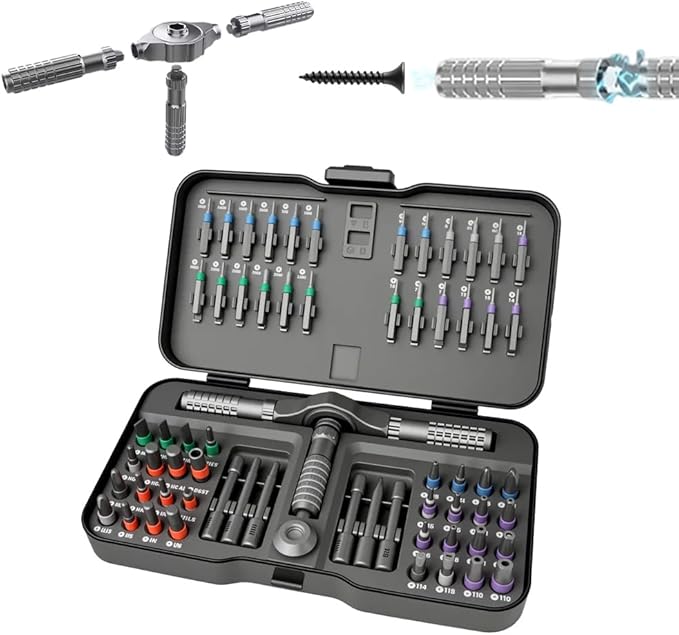 40 in 1 Magnetic Ratchet Screwdriver Set, 2026 New DIY Ratchet Screwdriver Set with T Handle Detachable, Multifunctional Precision Repair Tool Sets With Detachable Handle (60 in 1)