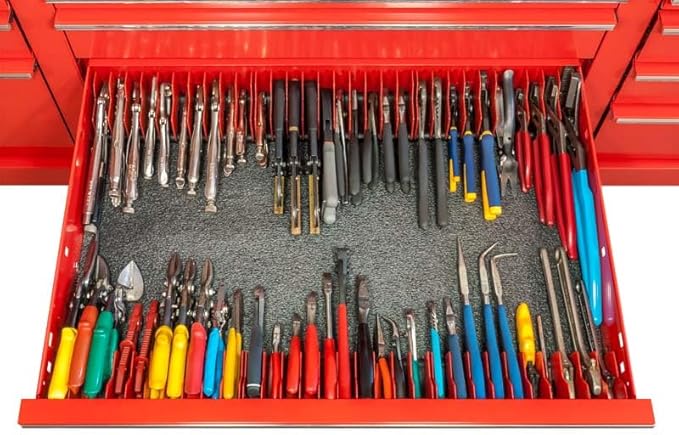 Ernst Manufacturing Plier Pro Premium No-Slip Plier Organizer, Holds 10-Tools of Any Size, Rubber Base Keeps Tools in Place - Made in USA