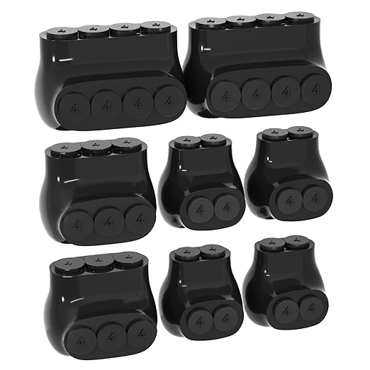 8 Pack 2 Port 3 Port 4 Port Insulated Multi Connectors 4-14 AWG Aluminum to Copper Wire Connectors Slotted Allen Hex Single Entry Splice Electrical Power