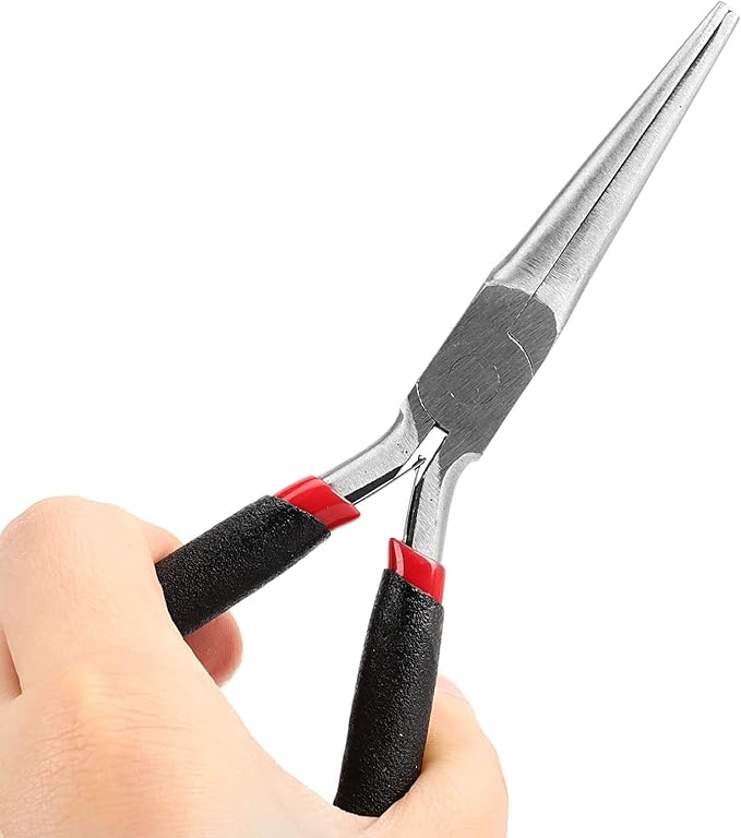 JOIKIT 10 Pack 6 Inch Extra Long Needle Nose Pliers, Mini Precision Needle Nose Pliers Set Repair Tool for Wire Wrapping, DIY Crafts, Electronic Repair