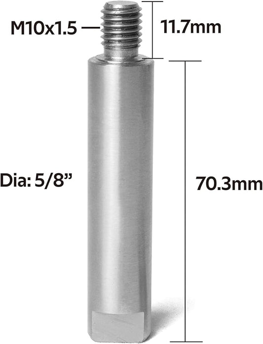 5/8" Dia with 82mm Total Length Post for Wood Lathe Tool Rest with 82mm Total Length, M10X1.5 Thread