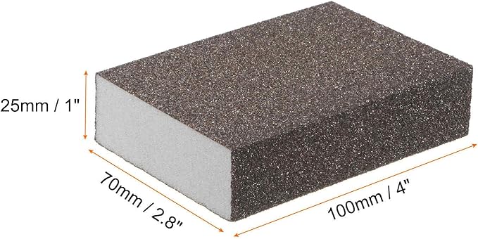 HARFINGTON 10pcs Medium Grit Sanding Sponge Blocks 120-180 Grit Foam Sanding Block for Polishing Kitchen Metal Wood Drywall, 100x70x25mm