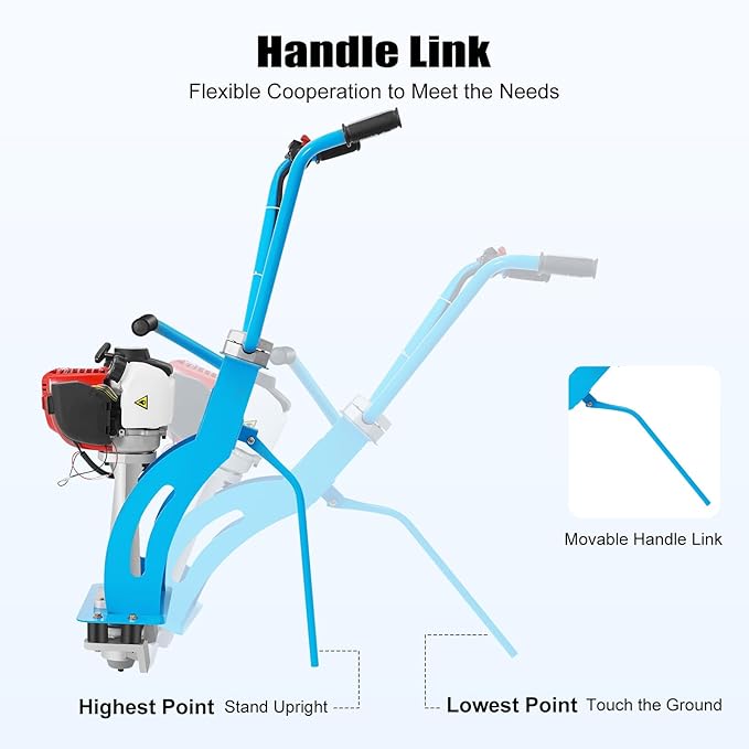 4-Stroke Gas Concrete Vibrating Machine, 900W 35.8CC Commercial Power Screed Vibrating Screed Power Unit Concrete Wet Screed Gasoline Cement Vibrator with 0.65L Fuel Tank for Pavement & Bridge Decks