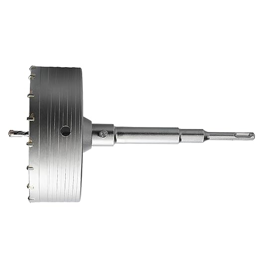 6.3 inch / 160mm Concrete Hole Saw with SDS Plus Shank Connecting Rod, Tungsten Carbide Tip for Concrete, Cement, Brick Wall