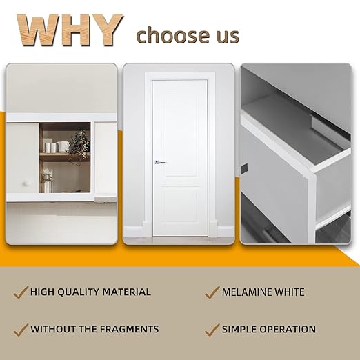 GSCIT Club White Edge Banding, 3/4 inch x 250ft Melamine Edge Banding with Hot Melt Adhesive Preglued Cabinet Edge Banding Flexible White Veneer Edging