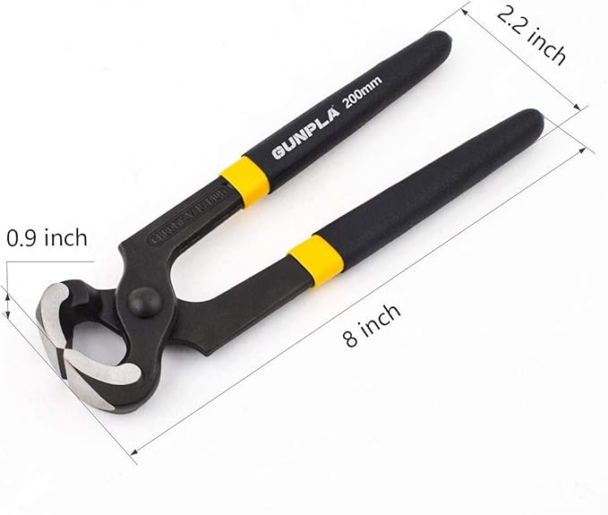 Gunpla Carpenters Pincers Wire Cutting Pliers Nail Puller 8 inch / 200mm