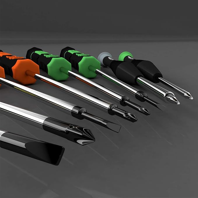 Screwdriver Set, 12 Pcs Small Screwdriver Set with Flathead Phillips Pentalobe Screwdriver In Different Sizes for iPhone PC Laptop Eyeglass Jewelry Watch