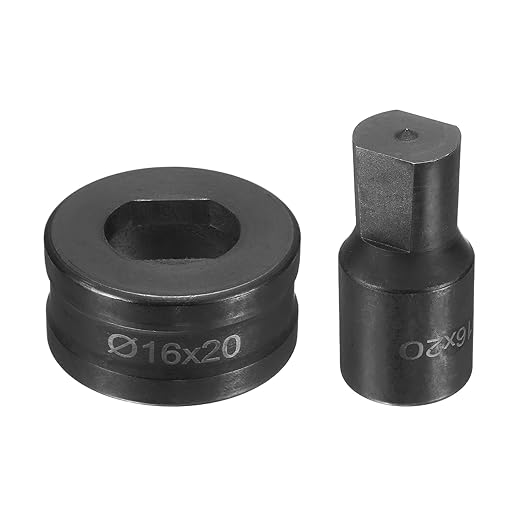 HARFINGTON Hydraulic Hole Punch Die 過16횞20mm Slot Hole 40Cr Steel Electric Punching Kit for CH70 Electric Punching Machine, Black
