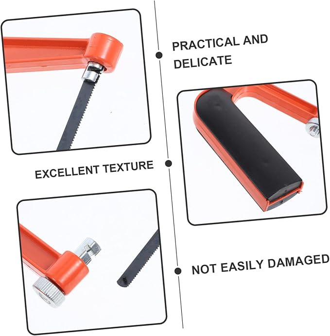 Gadpiparty 6 Inch Mini Hacksaw Lightweight Aluminum Alloy Hand Saw for Woodworking and Diy Projects with Comfortable Grip