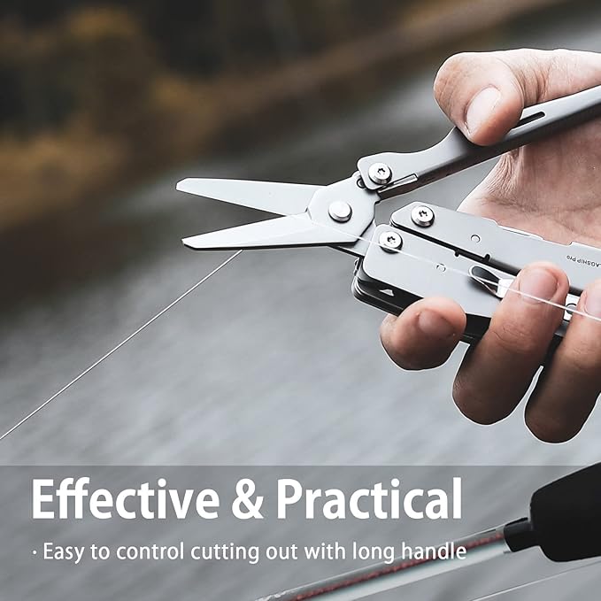 NexTool Flagship Pro Multitool, Foldable Utility Knife with Safety Locking, EDC Multitool with Pocket Knife, Full Size Scissors, Can Opener for Camping, Survival, Fishing, Cool Gifts for Men