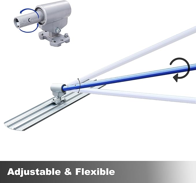 Bull Float Aluminum Magnesium Alloy Concrete Float 48"x8" Round End Board Kit trowel Tool Cement Tools Float Bracket Concrete Tools Finishing With 57" Handle x4 VOYAR